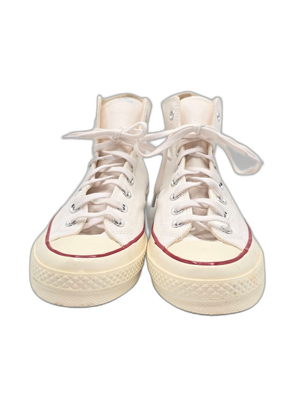 Converse High-Top Canvas Sneaker  Cream Pink & Blue Star Patch DIY M 8.5 W 10.5